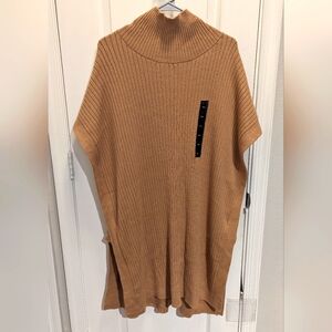 Banana Republic Mock-neck Knit‎ Poncho M/L Camel New